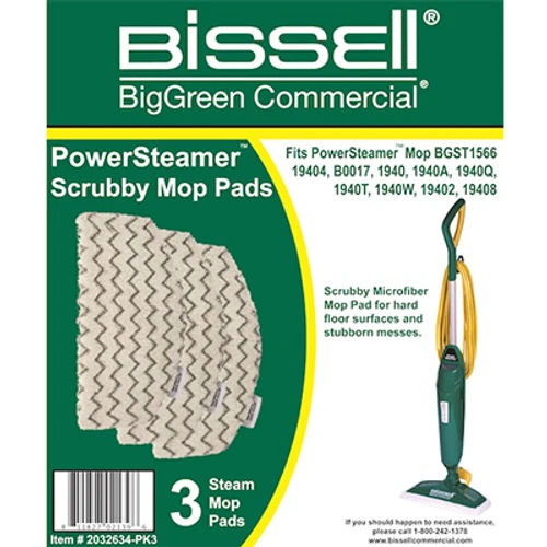 Bissell MicroFiber Power Steamer Scrubby Mop Pad