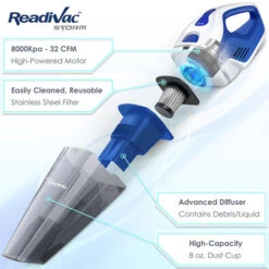 ReadiVac RH2000 Hand Vacuum -Home Cleaning Tool rh2000A 23486.1597330786